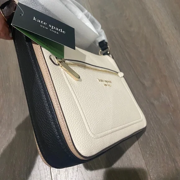 NEW! Kate Spade ♠️ Hudson Colorblocked Pebbled Leather Crossbody - Picture 5 of 8